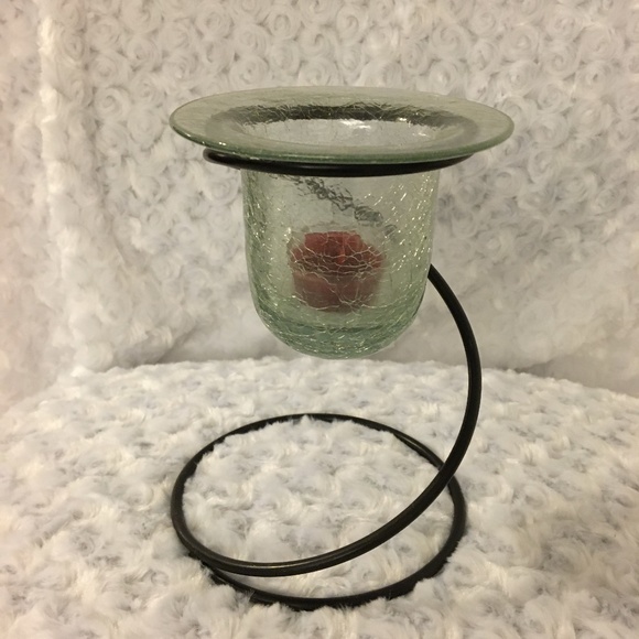 PartyLite Black Spiral Tealight Holder w/Tealight - Like New - Picture 2 of 4